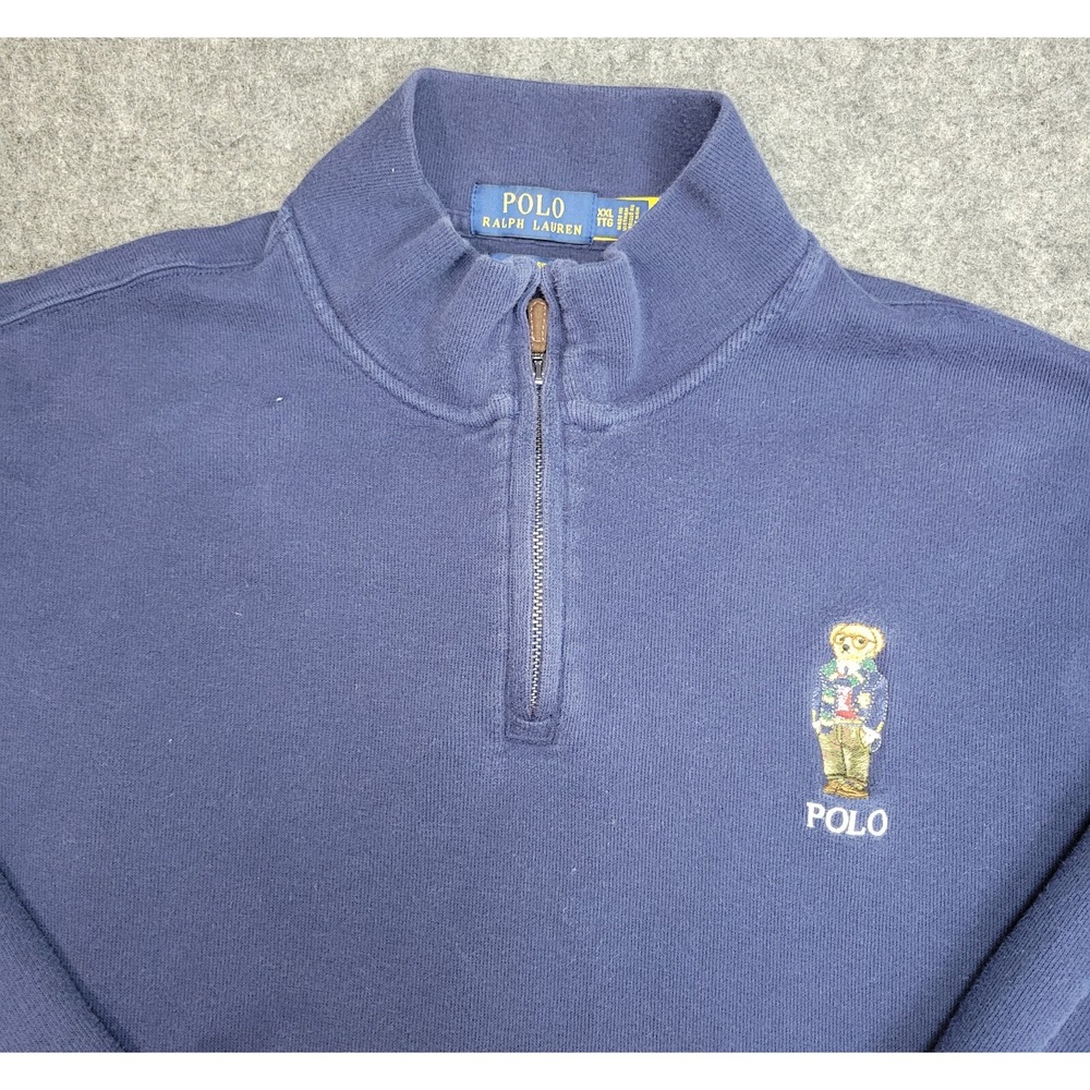 Ralph Lauren Navy Zip Up Sweater